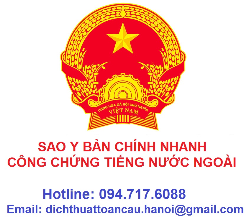 công chứng tài liệu tiếng nước ngoài